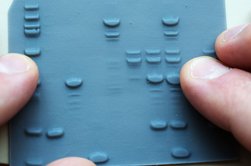 Detail of a 3D-printed lithophane