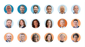 headshots of 18 scientists running for office.